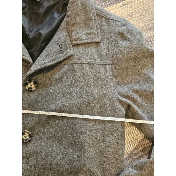 Oakley wool blend lined over pea coat mens small lightweight gray field chore - Picture 3 of 6